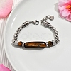 Natural Tiger Eye Beads Link Bracelets YW5979-2-4