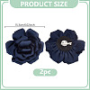 2Pcs Polyester Flower Iron Pins JEWB-GO0001-18D-2