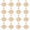 Brass Cubic Zirconia Charms KK-BBC0007-20-1