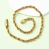 8MM 304 Stainless Steel Rope Chain Necklaces NJEW-C099-07B-G-2
