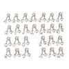 Alphabet Brass Micro Pave Clear Cubic Zirconia Pendants KK-Z151-20P-1