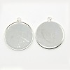 Brass Pendant Cabochon Settings X-KK-G127-S-NF-1
