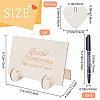 1 Set Wooden Wedding Guest Book Alternative AJEW-CP0005-17-2