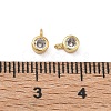 Brass Micro Pave Clear Cubic Zirconia Charms KK-D289-48B-G-3