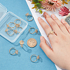 10Pcs Adjustable Brass Filigree Ring Settings KK-NB0003-03-3