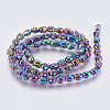 Electroplated Non-magnetic Synthetic Hematite Bead Strand X-G-E495-06G-2