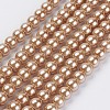 Eco-Friendly Dyed Glass Pearl Beads Strands HY-A008-6mm-RB045-1
