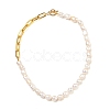 Natural Baroque Pearl Keshi Pearl Beaded Necklaces NJEW-JN02905-1