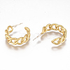 Brass Stud Earrings EJEW-F244-03-3