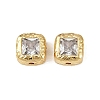 Brass Clear Cubic Zirconia Beads KK-D375-36G-01-1