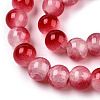 Crackle Baking Paint Imitation Jade Glass Beads Strands DGLA-T003-8mm-11-2