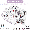 8 Sheets 8 Styles Eye Pattern Ceramics Clay Water Transfer Paper STIC-CP0001-16-2