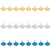 24Pcs 3 Colors 201 Stainless Steel Pendants Ion Plating(IP) STAS-DC0013-48-1