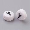 Acrylic Horizontal Hole Letter Beads X-PL37C9070-Y-2