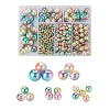 497Pcs 5 Style Rainbow ABS Plastic Imitation Pearl Beads OACR-YW0001-07B-1