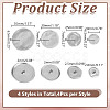 16Pcs 4 Styles 1-Hole Alloy Shank Buttons BUTT-HY0001-16MG-2