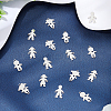 16Pcs 4 Style 201 Stainless Steel Connector Charms STAS-UN0035-52-3