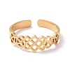 304 Stainless Steel Sailor's Knot Open Cuff Ring RJEW-P037-04G-2