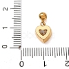 304 Stainless Steel Pave Clear Cubic Zirconia Pendants LS-CU-CBAB6EC-07G-03-3