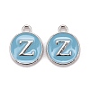 Platinum Plated Alloy Enamel Charms X-ENAM-S118-04Z-P-1