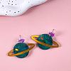 Planet Acrylic Dangle Stud Earrings FS-WG64C67-01-1
