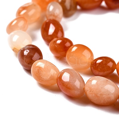 Natural Golden Silk Jade Beads Strands G-G018-16-1