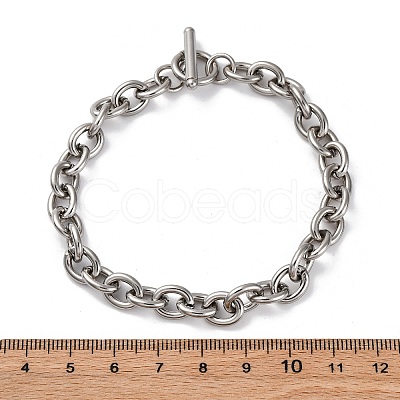 Tarnish Resistant 304 Stainless Steel Cable Chain Bracelets LS-BJEW-G618-04P-1