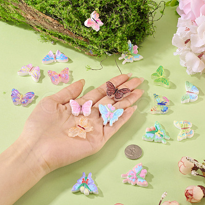 75Pcs 3 Styles Opaque Resin Enamel Cabochons CRES-TA0001-52-1