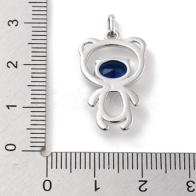 Rack Plating Brass Glass Pendants KK-Z071-46P-02-1