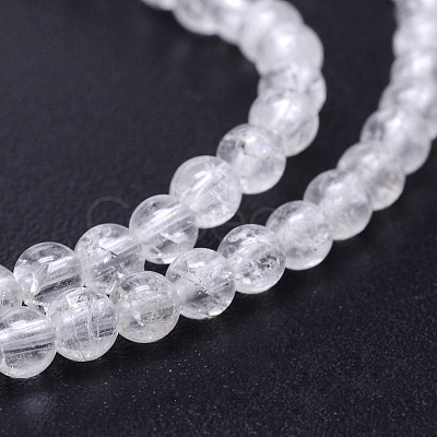Natural Quartz Crystal Round Beads Strands X-G-J303-01-8mm-1