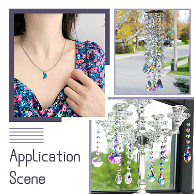 90Pcs 9 Styles Electroplated Glass Pendants EGLA-TA0001-14-1