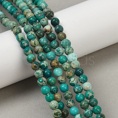 Dyed Natural Regalite/Imperial Jasper/Sea Sediment Jasper Beads Strands X-G-B124-C04-07-1