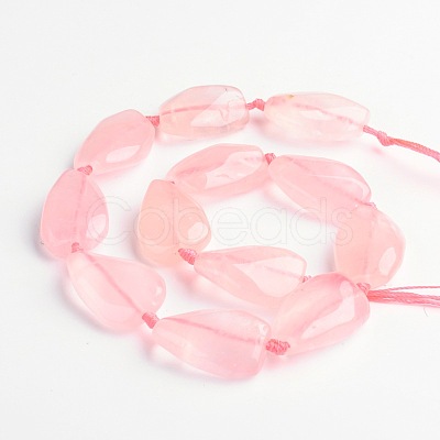 Nuggets Natural Rose Quartz Beads Strands G-D772-04-1