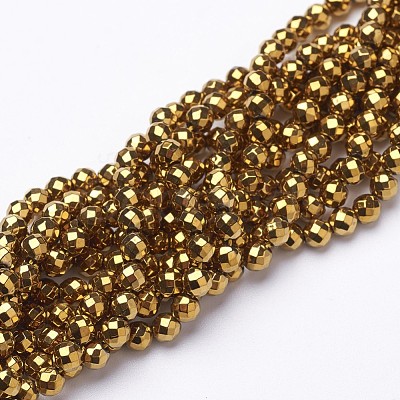 Non-Magnetic Synthetic Hematite Beads Strands X-G-G092-4mm-1-1