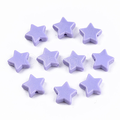 Spray Painted Acrylic Beads MACR-T037-06-1