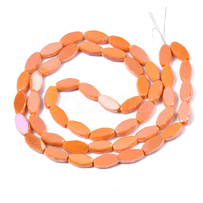 Electroplate Glass Beads Strands EGLA-Q125-009G-1