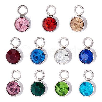 10Pcs Glass Rhinestone Charms STAS-TA0003-26C-1