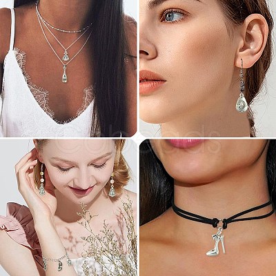 100Pcs 10 Styles Tibetan Style Alloy Pendant FIND-CJ0001-74-1