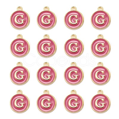 Golden Plated Alloy Enamel Charms ENAM-S118-08G-1