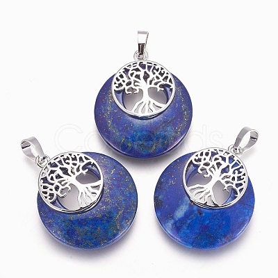 Natural Lapis Lazuli Pendants G-F573-C11-1