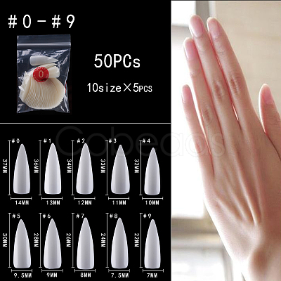 ABS Plastic Seamless False Nail Tips MRMJ-Q069-002A-1