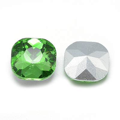 Pointed Back Glass Rhinestone Cabochons RGLA-T032-10x10mm-19-1