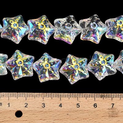 Electroplate Baking Paint Glass Beads Strands EGLA-K061-12A-1
