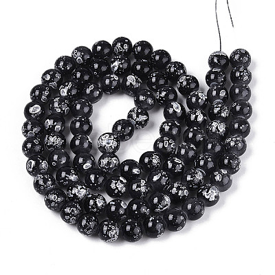 Baking Paint Glass Beads Strands DGLA-N015-10mm-10-1