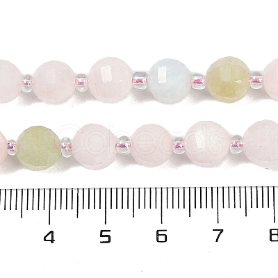 Natural Morganite Beads Strands G-G182-B33-03-1