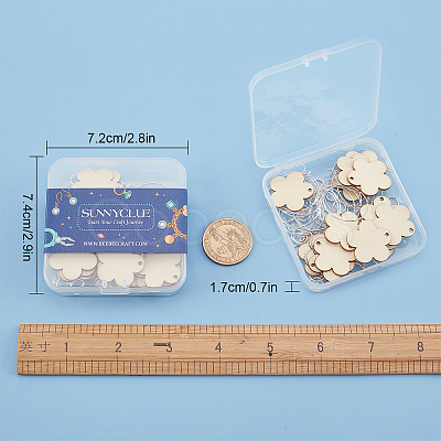 DIY Flower Wine Glass Charm Tags Making Kit DIY-SC0018-59-1