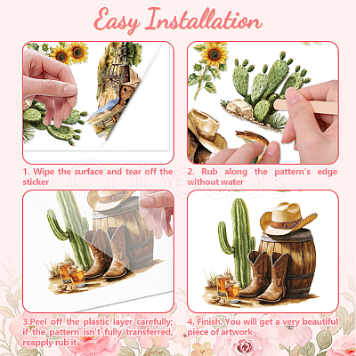 3 Sheets 3 Styles PVC Waterproof Decorative Stickers DIY-WH0404-487-1