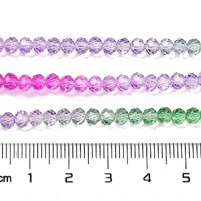Transparent Painted Glass Beads Strands X1-DGLA-A034-T3mm-A06-1