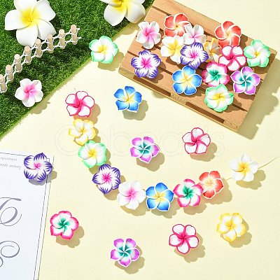40Pcs 10 Colors Handmade Polymer Clay Beads CLAY-CJ0002-13-1