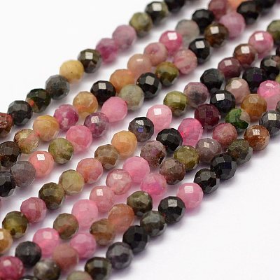 Natural Multicolor Tourmaline Beads Strands LS-G-F460-31-1